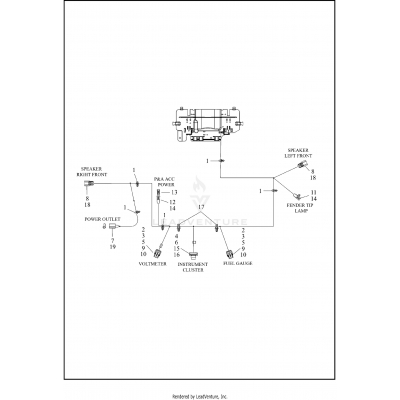 WIRING HARNESS, FAIRING - FLHTCUTG (DOMESTIC, JAPAN, AUSTRALIA) (2 OF 2)