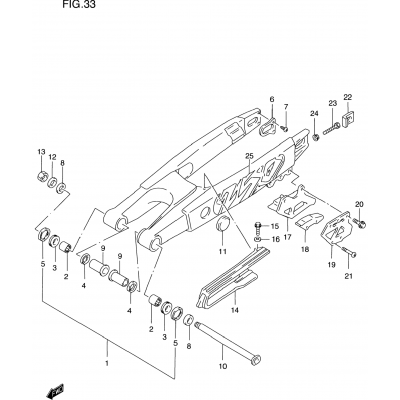 REAR SWINGING ARM (MODEL T)