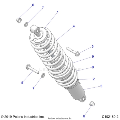 SUSPENSION, REAR SHOCK MOUNTING - A25SLE95KN/KF (C102180-2)