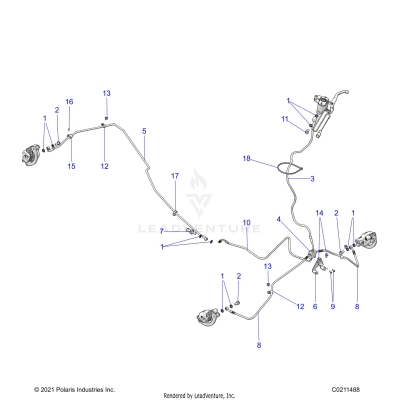 BRAKES, BRAKE LINES - A25SXE85A9/AM/AP (C0211488)