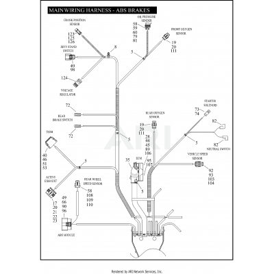 MAIN WIRING HARNESS - ABS BRAKES - FLHTP (5 OF 5)