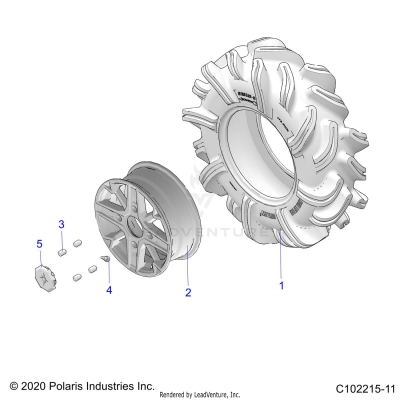 WHEELS, FRONT - A25SXN85A4 (C102215-11)