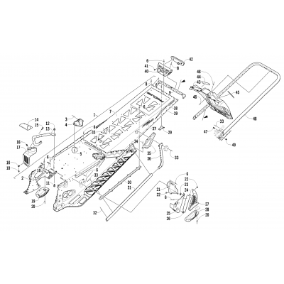 TUNNEL, REAR BUMPER, AND SNOWFLAP ASSEMBLY