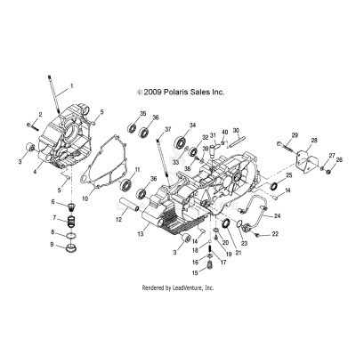 ENGINE, CRANKCASE - A25YPA20A4 (49ATVCRANKCASE10PHX)