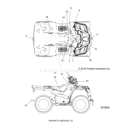 BODY, DECALS - A19SHS57RS [101624]