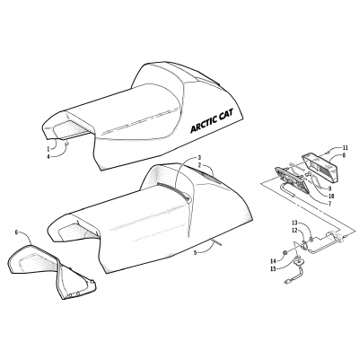 SEAT AND TAILLIGHT ASSEMBLY