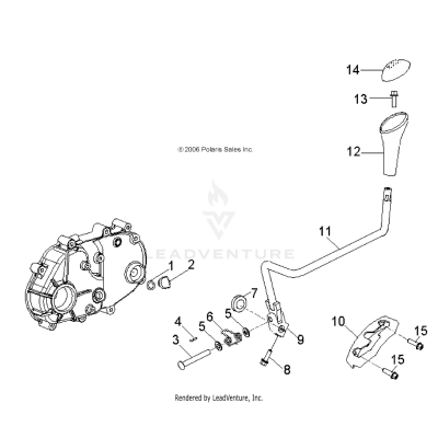 DRIVE TRAIN, TRANSMISSION SHIFT LEVER - A25YKA11N1/N5 (49ATVSHIFT07OTLW90)