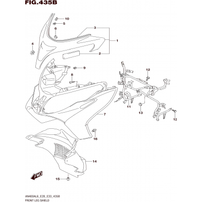 FRONT LEG SHIELD (AN400ZAL6 E28)