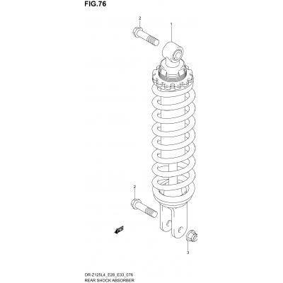 REAR SHOCK ABSORBER (DR-Z125LL4 E28)