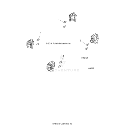 BRAKES, CALIPER MOUNTING - A17DCE87AU (100638)