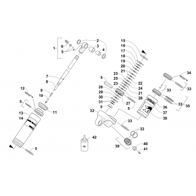 REAR SUSPENSION REAR ARM SHOCK ABSORBER