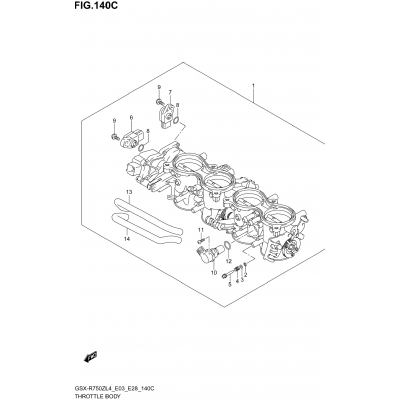 THROTTLE BODY (GSX-R750ZL4 E33)