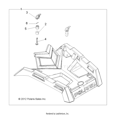 BODY, FRONT RACK - A19SVS95CR/ER [49ATVRACKMTG13SCRAM850]