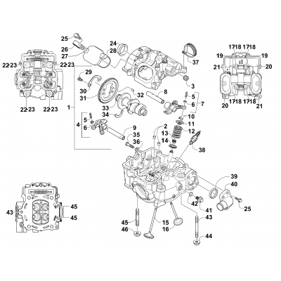 CYLINDER HEAD AND CAMSHAFT/VALVE ASSEMBLY