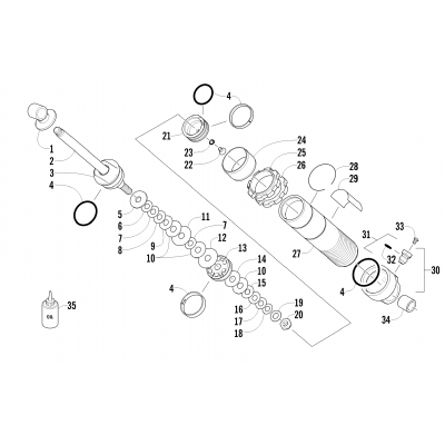 REAR SUSPENSION FRONT ARM SHOCK ABSORBER