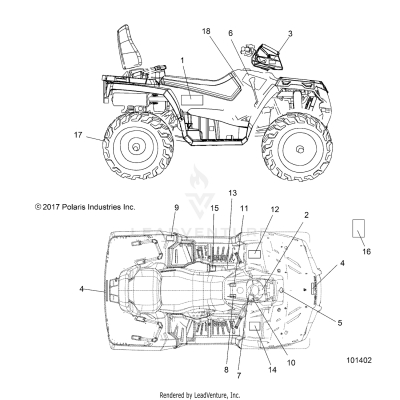 BODY, DECALS - A19SJS57PU (101402)