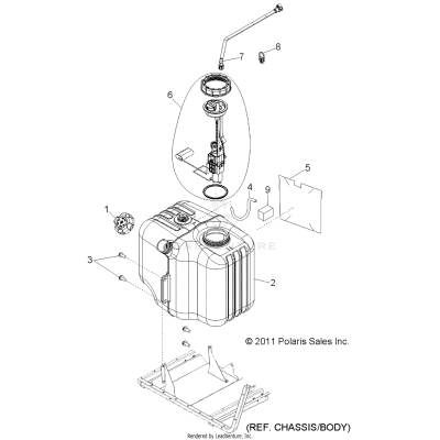 BODY, FUEL TANK ASM. - R11TH76/TY76 ALL OPTIONS (49RGRFUEL118004X4)