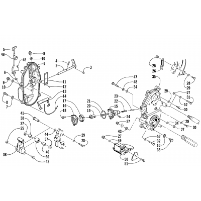 DROPCASE AND CHAIN TENSION ASSEMBLY