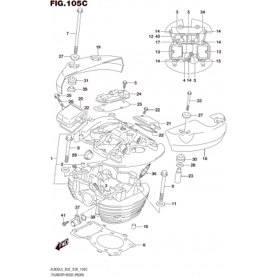 CYLINDER HEAD (REAR) (VL800TL5 E03)