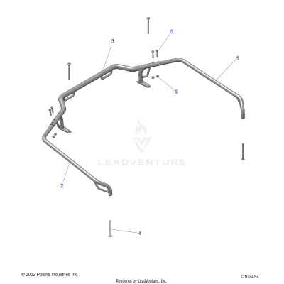 BODY, REAR RACK EXTENDERS - A25SJR57AM (C102457)