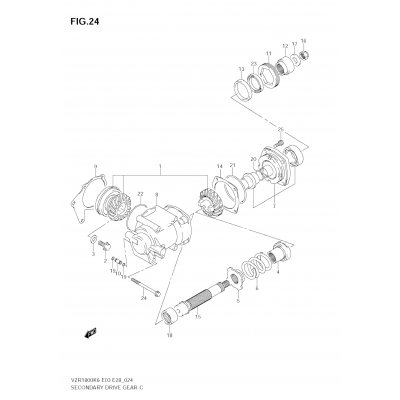 SECONDARY DRIVE GEAR (MODEL K6/K7)