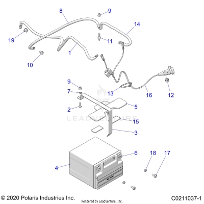 ELECTRICAL, BATTERY - A25SVA85A4 (C0211037-1)
