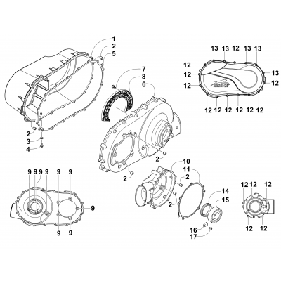 CLUTCH SIDE ENGINE COVERS