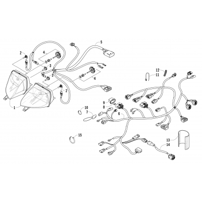 HEADLIGHT AND WIRING ASSEMBLIES