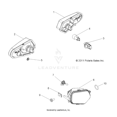 ELECTRICAL, HEADLIGHTS, TAILLIGHTS and BULBS - A17DAH57A5 (49RGRTAILLAMPS12RZR570)