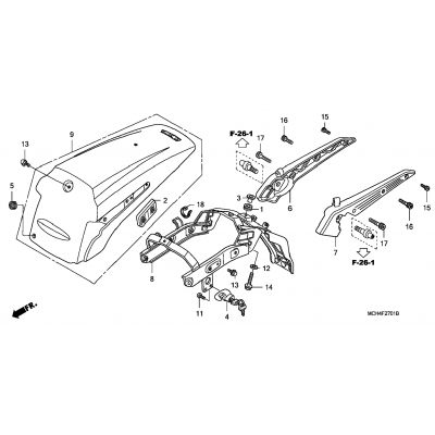 REAR FENDER / GRAB RAIL (VTX1800F)