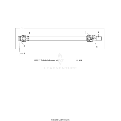 DRIVE TRAIN, PROP SHAFT, FRONT - A19SVS95CR/ER (101306)