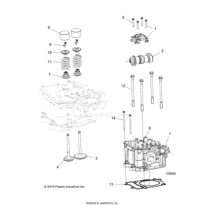 ENGINE, CYLINDER HEAD, CAM and VALVES - A19DBA50A5 [100850]