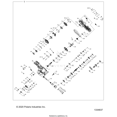 DRIVE TRAIN, MAIN GEARCASE - A25SEE57P2/P4 (1334637)