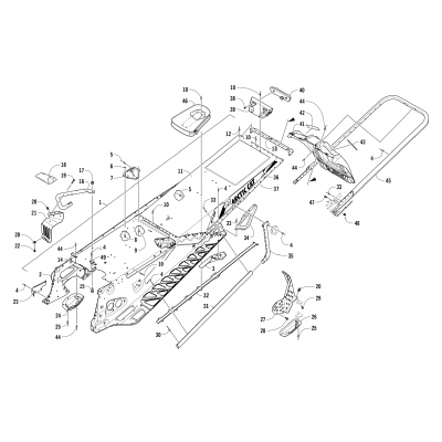 TUNNEL, REAR BUMPER, AND SNOWFLAP ASSEMBLY