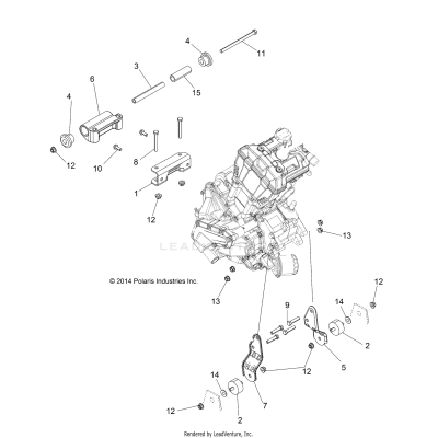 ENGINE, MOUNTING & LONG BLOCK - A19SWE57B1 (49ATVENGINEMTG15QUAD)