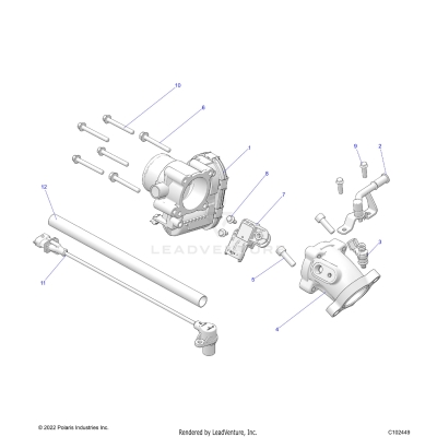 ENGINE, THROTTLE BODY and FUEL RAIL - A23SEK57AD (C102449)