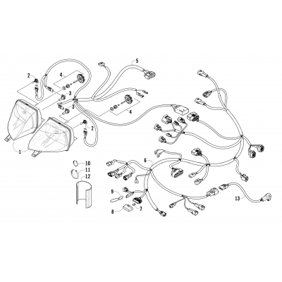 HEADLIGHT AND WIRING ASSEMBLIES