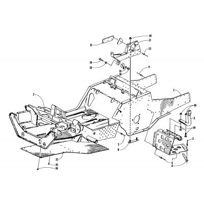 FRONT FRAME AND FOOTREST ASSEMBLY