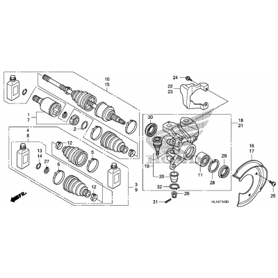 FRONT KNUCKLE / DRIVESHAFT