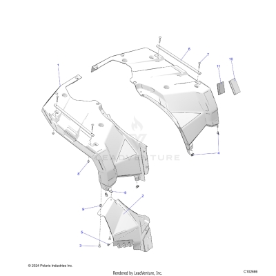BODY, REAR CAB - A25SEZ57AG/BG (C102686)