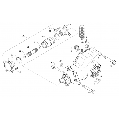 REAR DRIVE GEARCASE ASSEMBLY