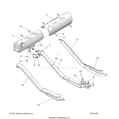 ENGINE, EXHAUST - A25SYY95AH (C0211583)