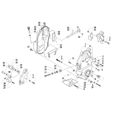 DROPCASE AND CHAIN TENSION ASSEMBLY