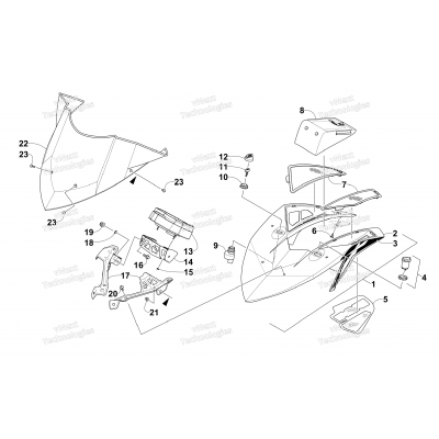 WINDSHIELD AND INSTRUMENTS ASSEMBLIES