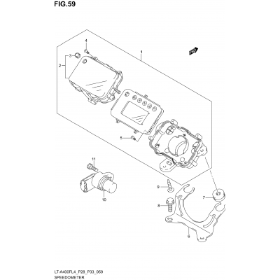 SPEEDOMETER (LT-A400FZL4 P33)