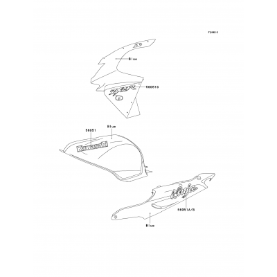 Decals(Blue)(ZX900-C2)