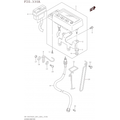 SPEEDOMETER (DR-Z400SL5 E03)