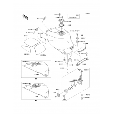 Fuel Tank (ZX750-P1)