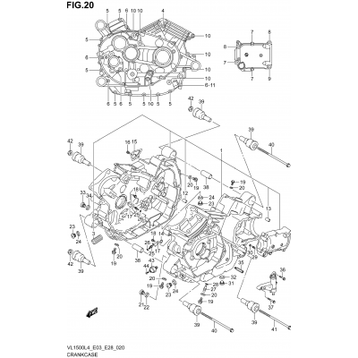 CRANKCASE (VL1500L4 E03)