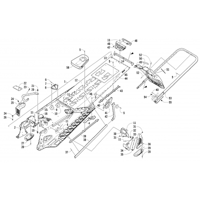 TUNNEL, REAR BUMPER, AND SNOWFLAP ASSEMBLY